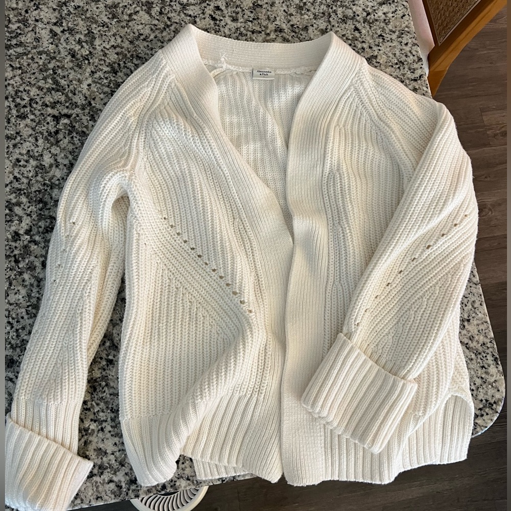 Abercrombie and Fitch heavy cream cardigan!